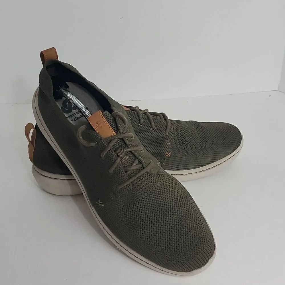 Cloudsteppers by Clarks Men's Step Urban Mix Sneaker Khaki Textile Knit Size 12M